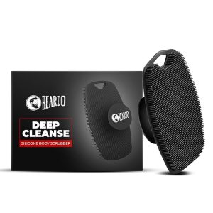 Beardo Silicone Body Scrubber Bath Brush for Men | Cleanses, Exfoliates & Removes Dead Skin | Super Soft Silicone Bristles | Lathers Well | Ergonomic No-Slip Handle, Body Scrubber for Men
