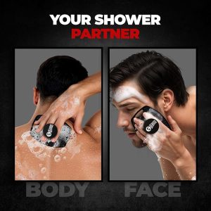 Beardo Silicone Body Scrubber Bath Brush for Men | Cleanses, Exfoliates & Removes Dead Skin | Super Soft Silicone Bristles | Lathers Well | Ergonomic No-Slip Handle, Body Scrubber for Men